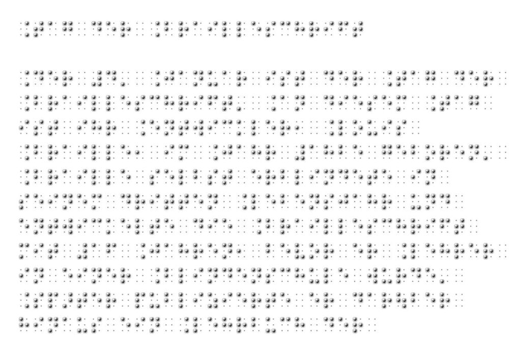 Dieser Text in Braille. fakoo.de