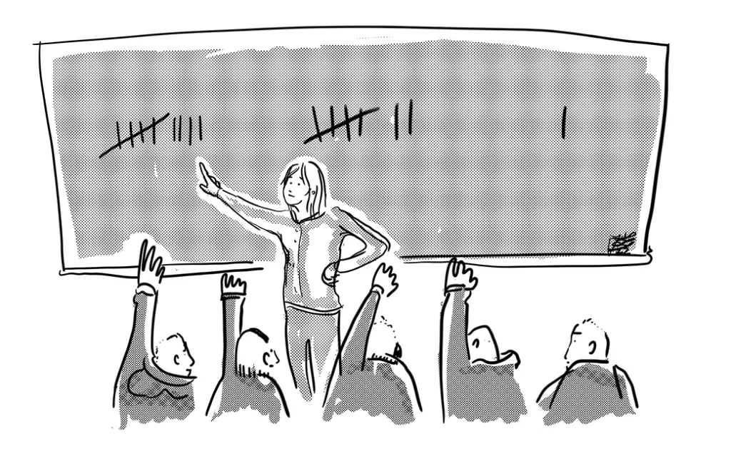 Umfragen (Illustration: Jörg Riechardt)